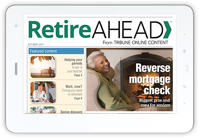 Retire Ahead newsletter on tablet