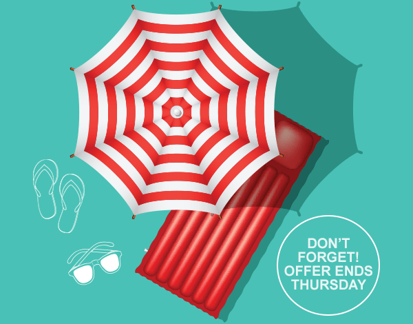 Don't forget! Offer ends Thursday